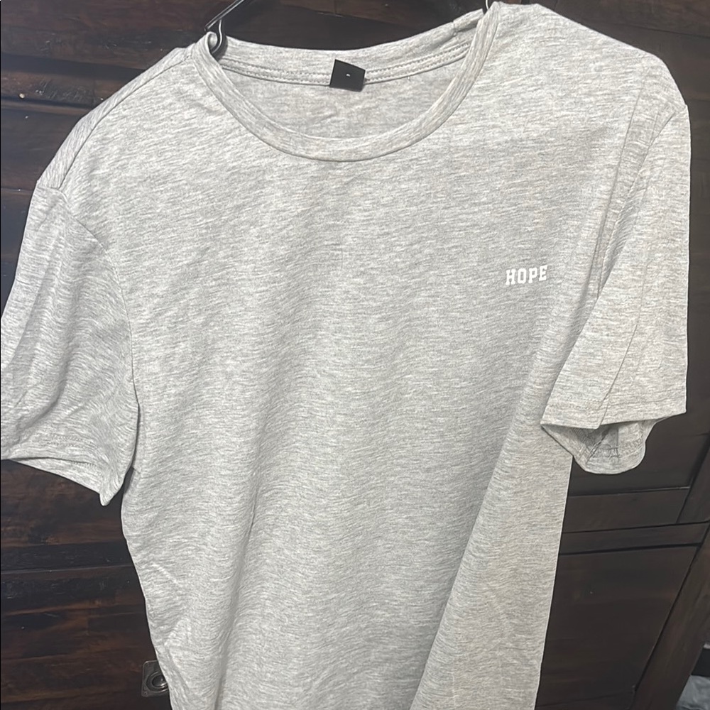 SHEIN Gray Short Sleeve Tee with Crew Neck